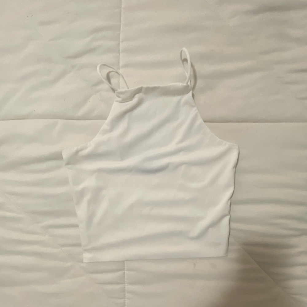 white crop top